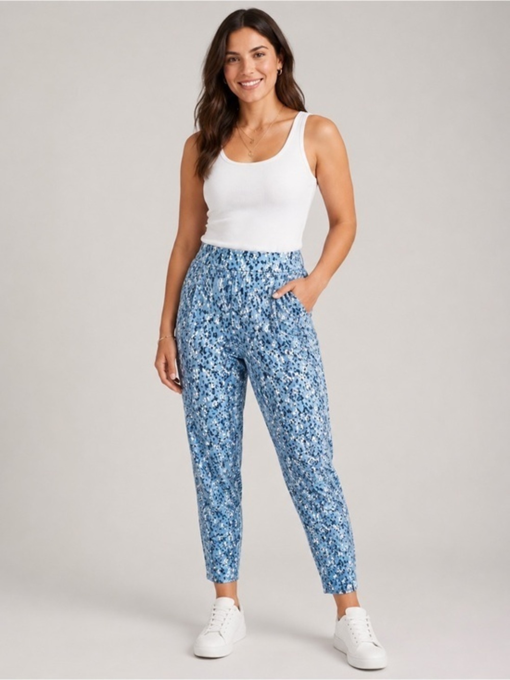 Athleta Brooklyn Ankle Pants Size 10 Captivate Chrome Blue Travel NWOT